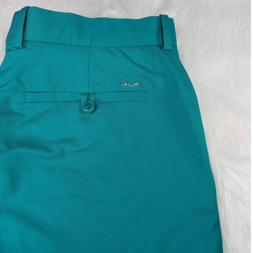 RLX Ralph Lauren Golf Shorts Mens 35 Teal Green Technical Performance Flat Front